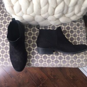 Black Suede Heel Booties
